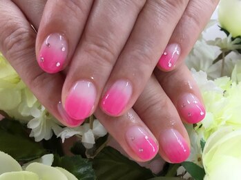 プルミエ ネイル(Premier Nail)/華やか☆彡ピンクグラデ