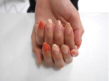 ザネイルズ(The Nails)/オレンジ　大理石