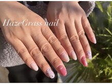ハズグラスネイル(Haze Grass nail)/ツイードネイル