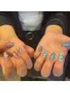 海ネイル ネイル グラデーション
