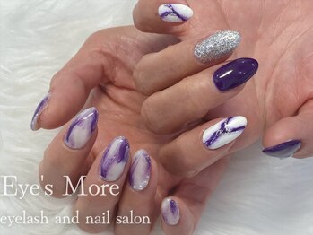 アイズモア 国立店(Eye's More)/ちぐはぐパープルネイル