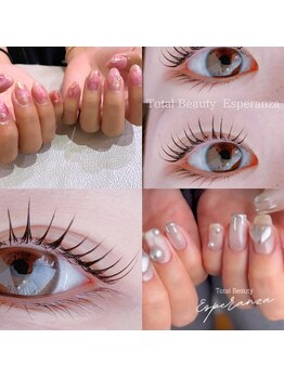 エスペランサ(Esperanza)の写真/【全メニューパラジェル使用&フィルイン施術】広々とした店内でくつろぎながら大人かわいい指先に♪