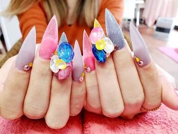 ネイルサロン ティプレシャス(T Precious)/カラフル☆キラキラネイル♪