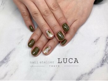ネイルアトリエルカ(nail atelier LUCA)/W-347 シェラックカーキネイル