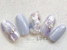 ネイルアトリエルカ(nail atelier LUCA)/M-233大人可愛いフラワーネイル 