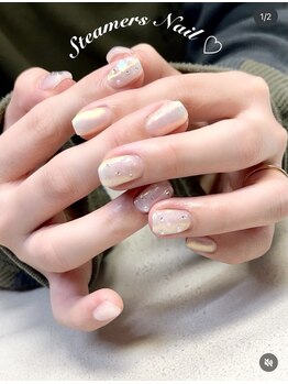 スティーマーズネイル(Steamers Nail)の写真/オフィスにも馴染む、シンプル＆ナチュラルなショートネイルで指先から綺麗め美人へ！◎