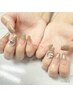【Jr.ネイリスト価格】チップ長さだし＋カラー＋パーツ２本¥15000→¥7200