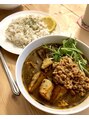 アース ネイルアンドアイラッシュ 札幌駅前店(EARTH Nail&Eyelash)&nbsp;スープカレー始めました。冷やし中華は3月から始めました。
