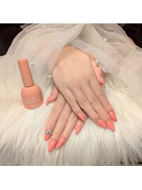 リボンネイル/VALLA/オレンジ