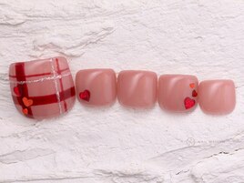 ハートホロチェックピンク￥7500