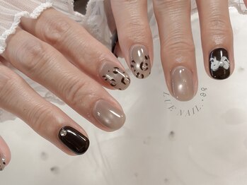 リュエネイル 都立大学(LUE NAIL)/brown×leopard