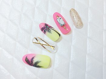 グラマーネイル(Glamor nail)/ネオン×サマーネイル