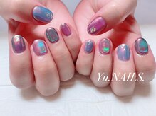 ユーネイルズ 恵比寿(Yu.NAILS.)/韓国◎オーロラうるうるネイル