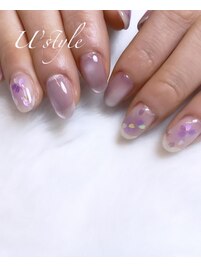 桜パープルネイル