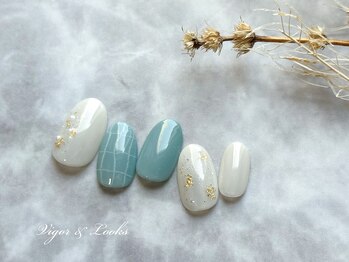 ヴィガー アンド ルックス 白金 目黒(Vigor&Looks)/手書き　金箔ネイル