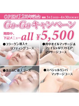 エステサロンルシア (LUCIA)/OPEN12周年記念特別価格5500円