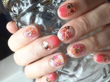 ネイル サロン コービーズ(nail salon COBES)/秋のたらしこみネイル☆