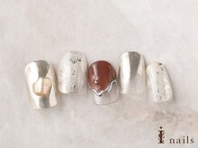 アイネイルズ 横浜EAST店(I-nails)/メタリック塗りかけミラーネイル