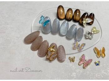 ネイルアート ジマー/蝶々マグネットコース