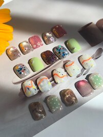 定額ニュアンス×春ネイル