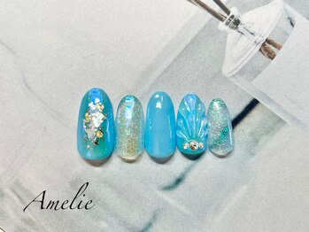 アメリ(Amelie)/夏/人魚のうろこ/オーロラ/水色