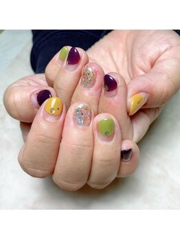 ハロウィンカラーネイル