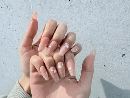 チップ長さだし/ハートネイル