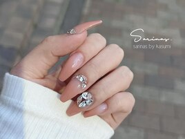 オレンジグラデとビジュー