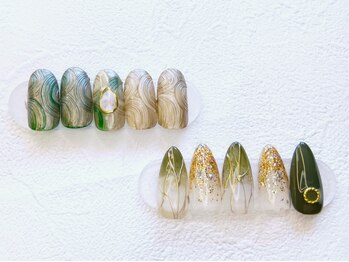 アトリエグリーン(Atelier Green)の写真/【お仕事帰りの至福のひと時に♪】慌ただしく過ぎる毎日も、ネイルの時間は自分だけのホッと一息タイムに☆