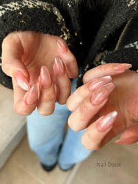 ピンクマグネットネイル