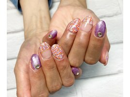 ハロウィンカラーのツイード