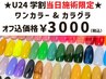 【学割U24】★当日施術限定★ハンドワンカラー30分☆オフ無料☆¥5500→¥3000