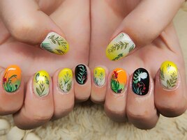 アート120分で手描きネイル