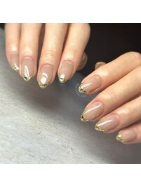 ガラスフレンチネイル.m