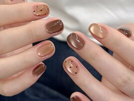 秋のマグネットネイル