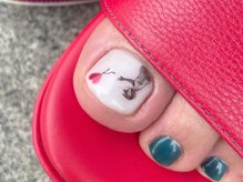 ネイル アトリエ コモード(nail atelier Comodo)/絵画ネイル [風船と少女]