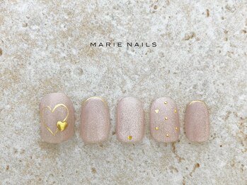 マリーネイルズ 心斎橋店(MARIE NAILS)/新規様/7,700 ハート 0115c