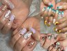 Hand【当店オフ＆ケア込み】プレミアム季節アートコース！持ち込みデザイン◎