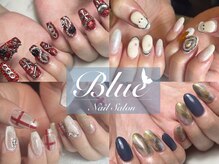 ブルー(Blue)の雰囲気（個性的なデザインからシックなニュアンスネイルまで♪）