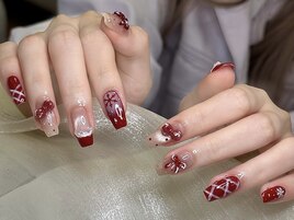 クリスマスフレンチネイル