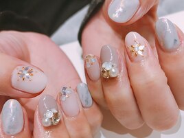 冬×ビジューネイル