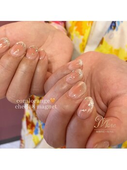 モアネイル(MORE-NAIL)/チークネイル×マグフレンチ