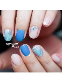 ニュアンスブルーネイル