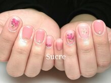 シュクル(Sucre)/ドライフラワーネイル♪
