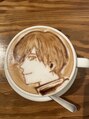 ブリューテ(Bluete) フリーレンに登場するヒンメル様をラテアートにしてもらった！