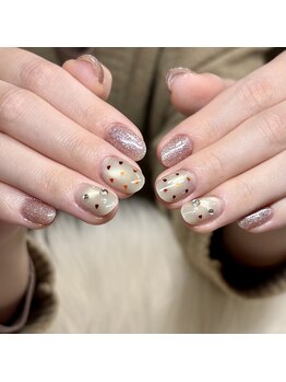 マイオティック ネイル(miotic nail)/ハートドットデザイン
