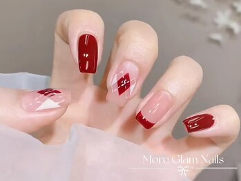 モアグラム 大宮東口店(More Glam)/チェックネイル持ち込み