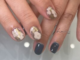 秋ちぐはぐネイル