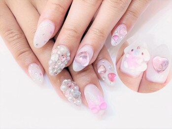 ネイルコレクション ベビーピンク(Baby Pink)/キャラクター3D☆みるく