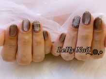レヒネイル(LeHy nail)/マグ×チェック柄ネイル